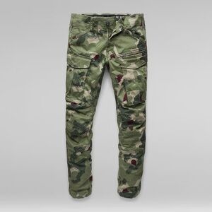 G-Star Rovic Zip 3D Straight Tapered Green Camouflage Cargo Pants